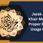 Jazakallah Khair